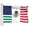 G128 Combo Pack: American USA Flag 3x5 Ft & Mexico USA Friendship Flag 3x5 Ft, Both Printed 150D Polyester, Indoor/Outdoor, Brass Grommets